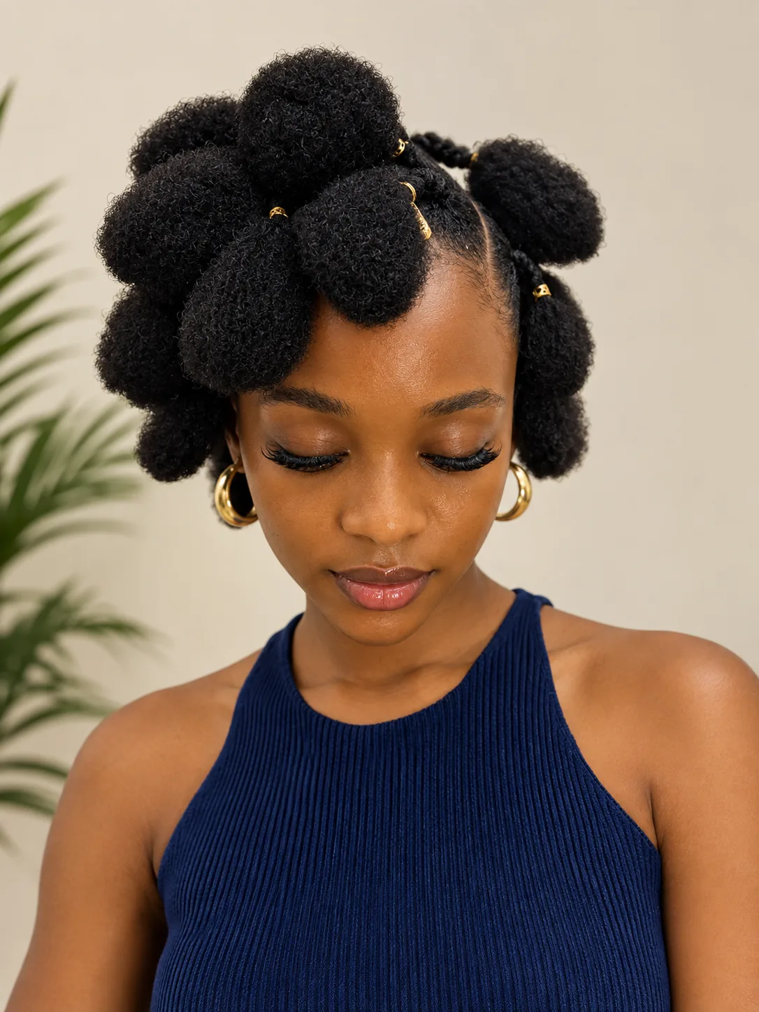 A protective style finished and styled for wearing out