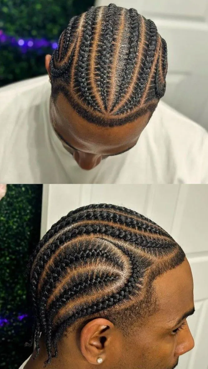Men's stylish cornrows